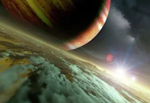Alpha Centauri Binary Stars and Planets Print