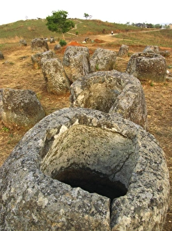 Prehistoric Burial Sites Prints: Ancient stone jars