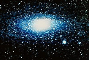 Andromeda Galaxy with brightness contour lines Andromeda Galaxy with brightness contour lines