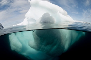 Polar Landscape Photography Prints: Antarctic iceberg, split view