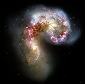 Images Dated 2nd March 2007: Antennae colliding galaxies, Hubble image