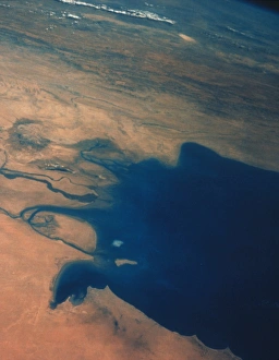 Apollo 7 photograph of Kuwait, Iraq & Iran Apollo 7 photograph of Kuwait, Iraq & Iran