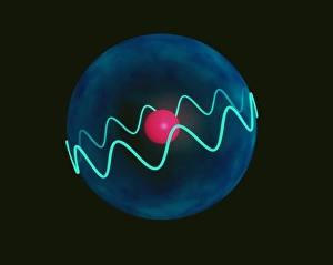Art of hydrogen atom with electron in orbital Art of hydrogen atom with electron in orbital