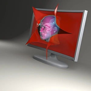 Artificial Intelligence Image Prints: Artificial intelligence, conceptual image
