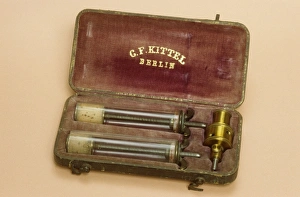 Artificial leech and syringes, circa 1840 C017/3582 Artificial leech and syringes, circa 1840 C017/3582