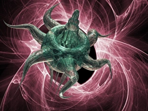Artificial Virus Computer Art Print