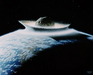 Artists impression of asteroid super impact Artists impression of asteroid super impact