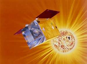 Artists impression of Yohkoh satellite Artists impression of Yohkoh satellite