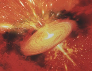 Artwork of a black hole Artwork of a black hole