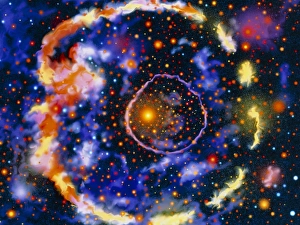 Artwork of the central region of the Milky Way Artwork of the central region of the Milky Way
