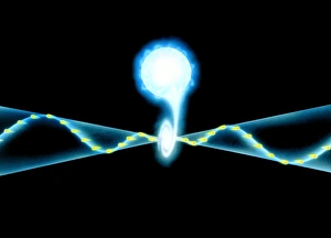 Artwork of double star system SS 433 Artwork of double star system SS 433