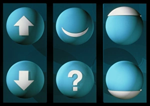Particle Physics Images Prints: Artwork of the six types of quark