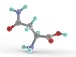 Amino Acid Structure Prints: Asparagine molecule