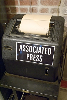 Prints of Associated Press teletype machine, photographed at Route 66 Hall of Fame and Museum, Pontiac, Illinois Images Dated 2011 September: Associated Press Teletype Machine Print