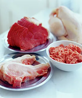 Beef Nutrition Facts Prints: Assorted meats