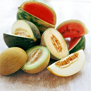 Fruit Photography Studio Prints: Assortment of melons