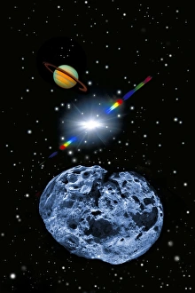 Planetary Ring Systems Prints: Asteroid, artwork