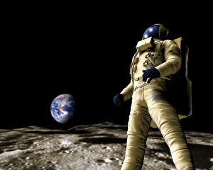 Lunar Surface Exploration Prints: Astronaut on the Moon