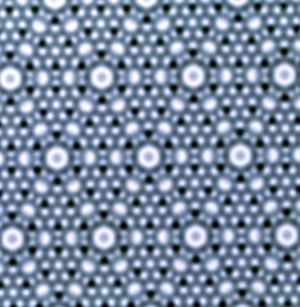 Transmission Electron Microscopy Images Prints: Atomic surface of a silicon crystal