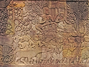 Images Dated 8th March 2007: Angkor Wat Bas-relief Print