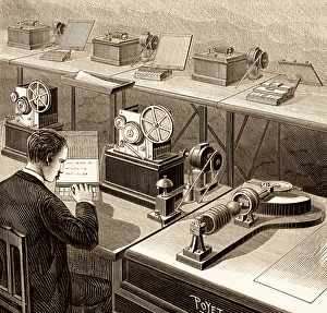 Images Dated 2012 April: Baudot Telegraph System Print