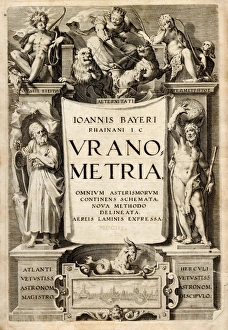 Ancient Astronomy Maps Prints: Bayers Uranometria (1603)