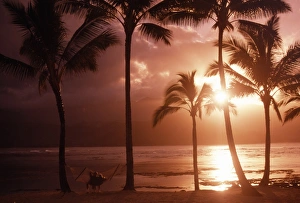 Beach Sunset Prints: Beach at sunset