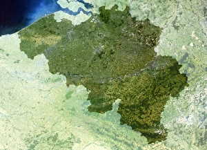 European Country Maps Prints: Belgium