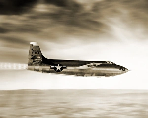 Supersonic Aircraft Prints: Bell X-1A in flight