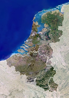 Benelux Countries Map Prints: Benelux countries