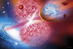 Prints of The big rip, conceptual artwork. The big rip is a theory of the end of the universe Images Dated 2006 October: The Big Rip Print