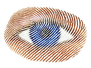 Biometric Identification Prints: Biometric identification conceptual image