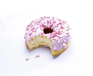 Sweet Treats Images Prints: Bitten doughnut