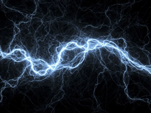 Stormy Weather Prints: Bolt of lightning, computer artwork