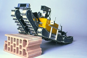 Bomb disposal robot overcoming an obstacle Bomb disposal robot overcoming an obstacle