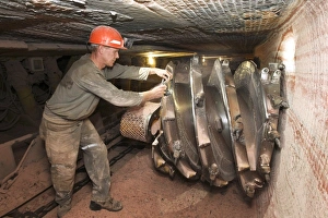 Tunnel Boring Machine Prints: Boring machine in a potash mine