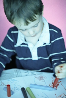 Boy drawing Print