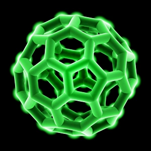 Buckminsterfullerene Molecule Print