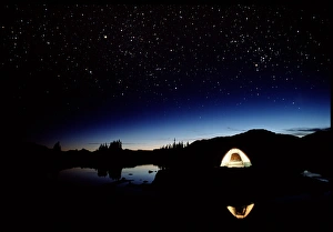 Images Dated 1999: Starry Night Print of a Canadian Campsite