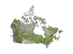 Images Dated 18th January 2013: Canada Print - Natural Colour Satellite Image