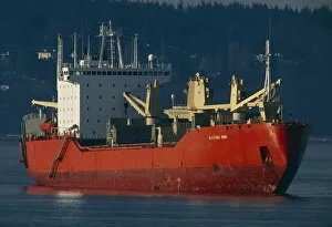 Images Dated 16th December 2003: Cargo ship at anchor, Vancouver