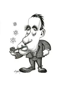 Niels Bohr Caricature Print
