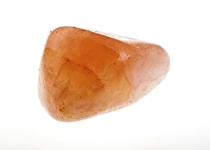 Prints of Cutout of a Carnelian (also spelled cornelian) gemstone on white background Images Dated 2011 August: Carnelian Gemstone Print on White Background