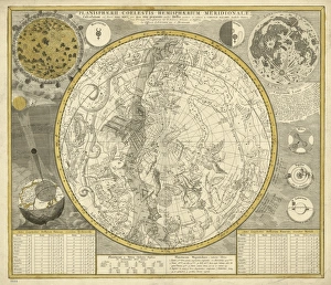 Images Dated 24th January 2014: Astronomical Planisphere Print