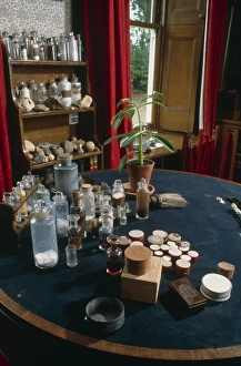 Chemicals and rock samples in Darwins study Chemicals and rock samples in Darwins study