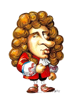 Christiaan Huygens, caricature Christiaan Huygens, caricature