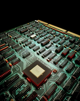 Computer Hardware Technology Prints: Circuit board from a mainframe computer