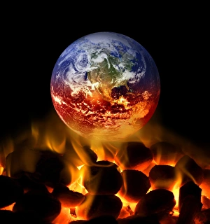 Climate Change Concept Prints: Climate change, conceptual image
