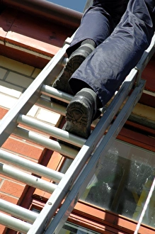 Building Inspection Prints: Climbing a ladder