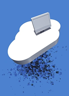 Cloud Computing Concept Prints: Cloud computing, conceptual artwork F006 / 8950